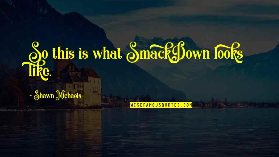 What Its Like To Be Quotes By Shawn Michaels: So this is what SmackDown looks like. What Its Like To Be Quotes By Shawn Michaels: So this is what SmackDown looks like.