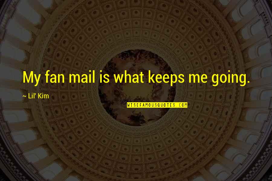 What Keeps You Going Quotes By Lil' Kim: My fan mail is what keeps me going.