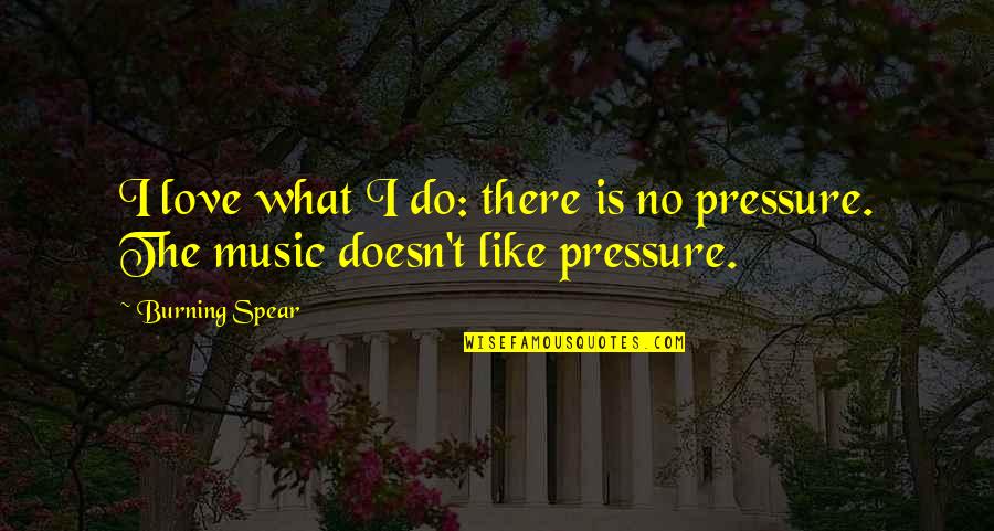 What Love Is Like Quotes By Burning Spear: I love what I do: there is no