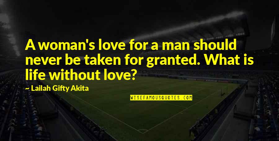 What Love Should Be Quotes By Lailah Gifty Akita: A woman's love for a man should never What Love Should Be Quotes By Lailah Gifty Akita: A woman's love for a man should never