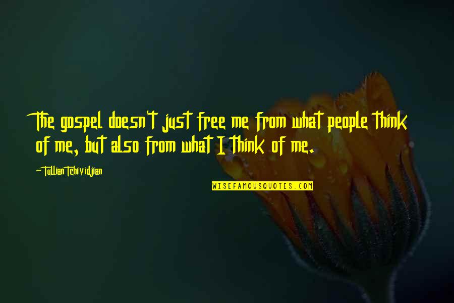 What People Think Of Me Quotes By Tullian Tchividjian: The gospel doesn't just free me from what