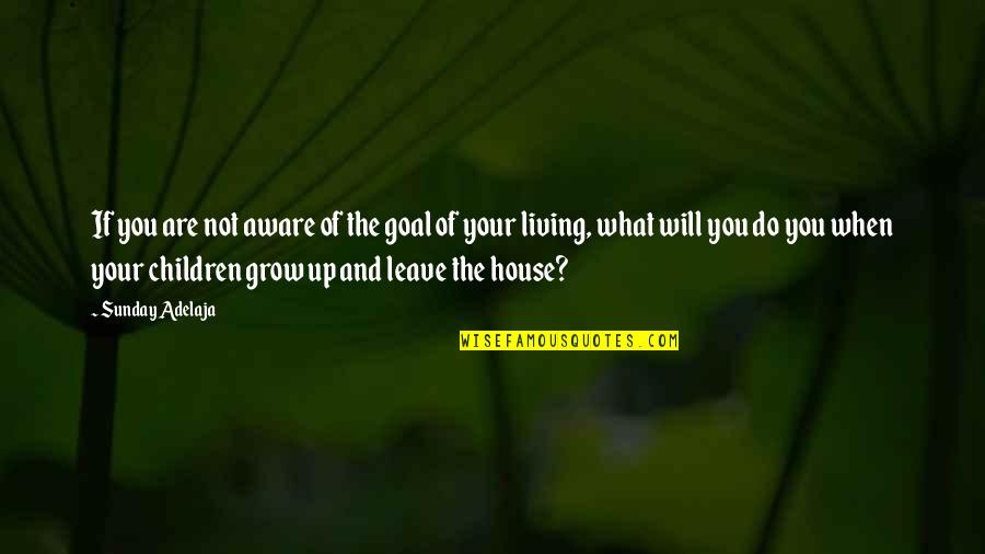 What To Be When You Grow Up Quotes By Sunday Adelaja: If you are not aware of the goal