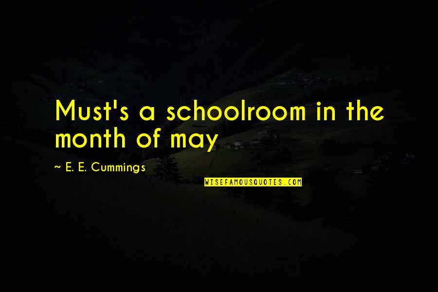 What Was Jackie Robinsons Famous Quote Quotes By E. E. Cummings: Must's a schoolroom in the month of may What Was Jackie Robinsons Famous Quote Quotes By E. E. Cummings: Must's a schoolroom in the month of may