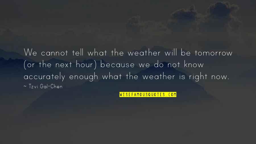 What We Do Now Quotes By Tzvi Gal-Chen: We cannot tell what the weather will be What We Do Now Quotes By Tzvi Gal-Chen: We cannot tell what the weather will be