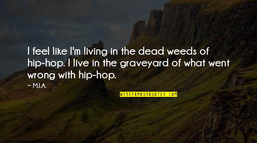 What Went Wrong Quotes By M.I.A.: I feel like I'm living in the dead