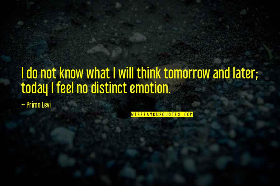 What Will I Do Quotes By Primo Levi: I do not know what I will think