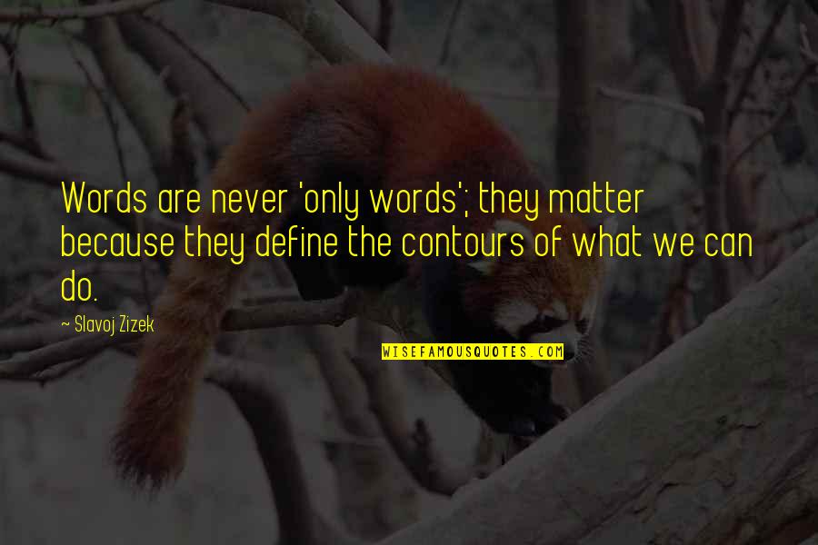 What Words Can Do Quotes By Slavoj Zizek: Words are never 'only words'; they matter because