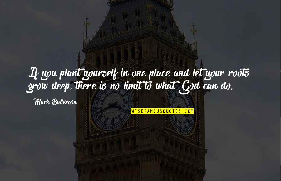 What You Can Do Quotes By Mark Batterson: If you plant yourself in one place and