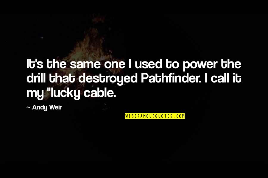 What You Cannot Control Quotes By Andy Weir: It's the same one I used to power