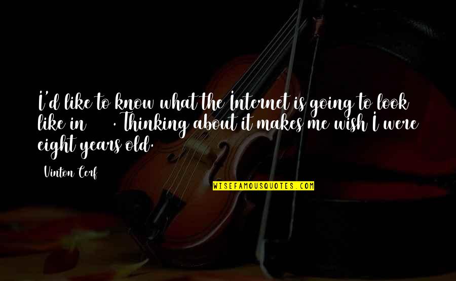 What You Like About Me Quotes By Vinton Cerf: I'd like to know what the Internet is