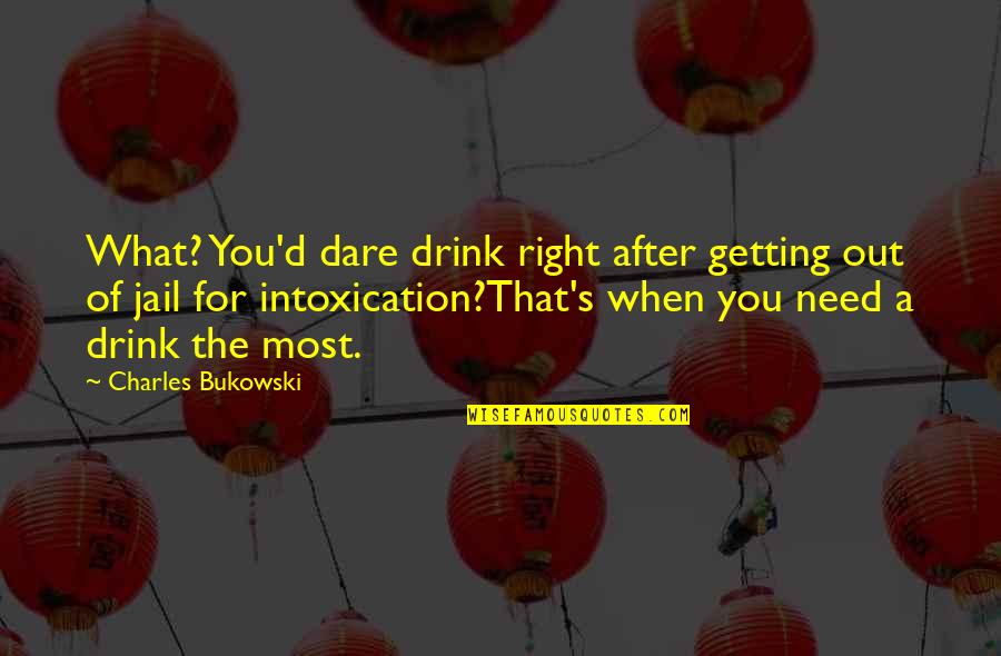 What You Need Most Quotes By Charles Bukowski: What? You'd dare drink right after getting out What You Need Most Quotes By Charles Bukowski: What? You'd dare drink right after getting out