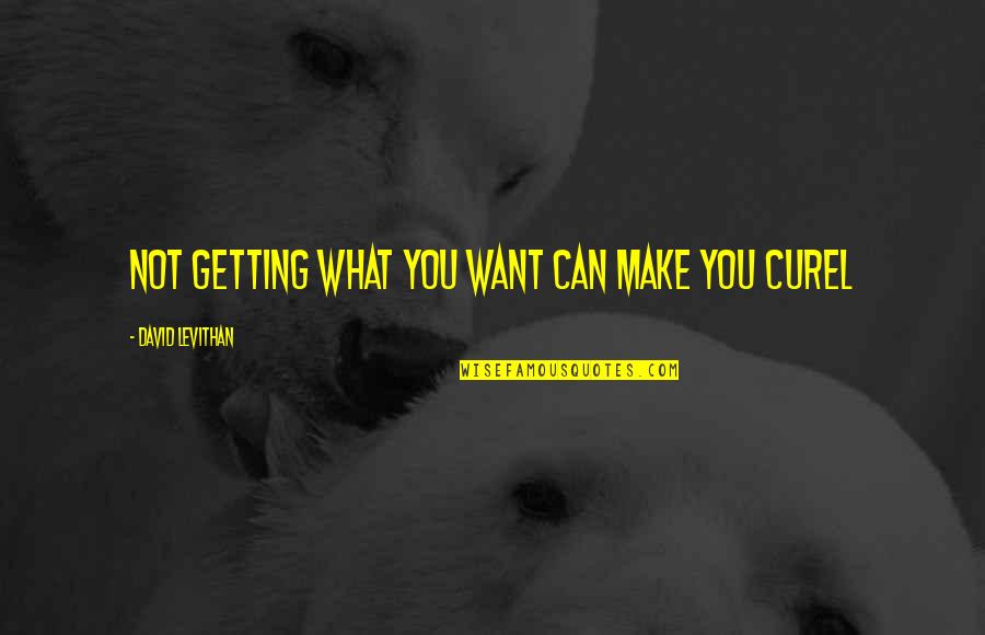 What You Want Quotes By David Levithan: Not getting what you want can make you What You Want Quotes By David Levithan: Not getting what you want can make you