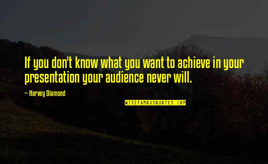 What You Want To Achieve Quotes By Harvey Diamond: If you don't know what you want to