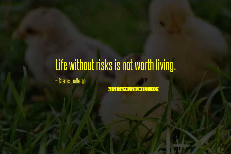 Whatmough P30 Quotes By Charles Lindbergh: Life without risks is not worth living.