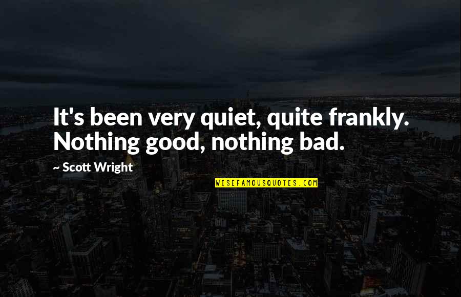Whatsapp Status Tamil Comedy Quotes By Scott Wright: It's been very quiet, quite frankly. Nothing good,