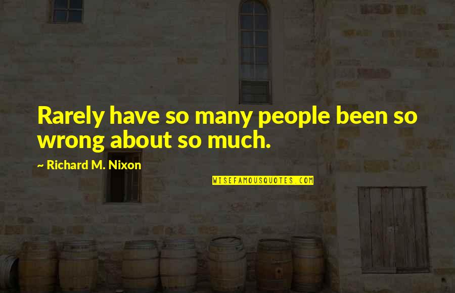 Whatsapp Tagline Quotes By Richard M. Nixon: Rarely have so many people been so wrong Whatsapp Tagline Quotes By Richard M. Nixon: Rarely have so many people been so wrong