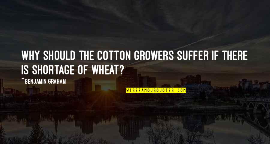 Wheat Quotes By Benjamin Graham: Why should the cotton growers suffer if there