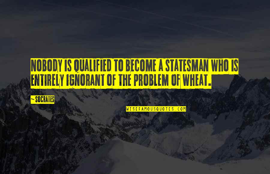 Wheat Quotes By Socrates: Nobody is qualified to become a statesman who