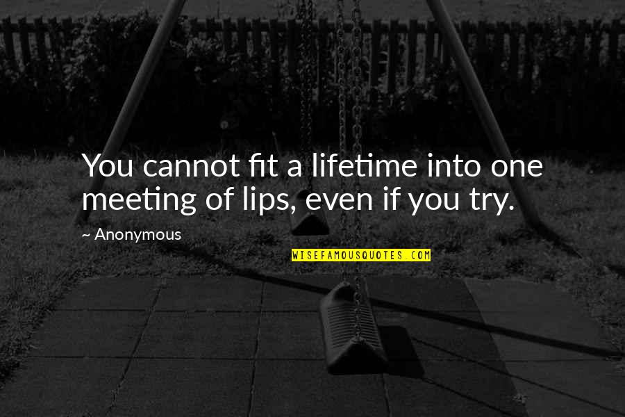 Wheatstone Quotes By Anonymous: You cannot fit a lifetime into one meeting