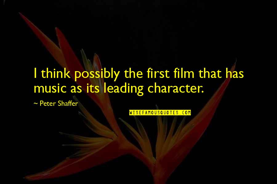 Wheedle On The Needle Quotes By Peter Shaffer: I think possibly the first film that has