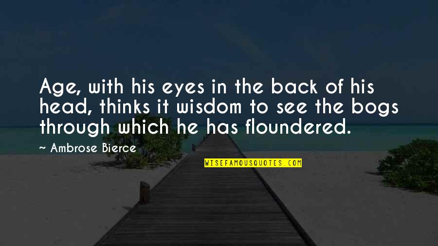 Wheezing Quotes By Ambrose Bierce: Age, with his eyes in the back of