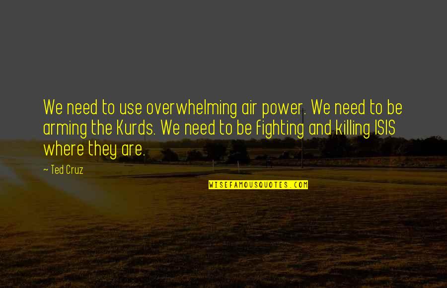 When A Brother Dies Quotes By Ted Cruz: We need to use overwhelming air power. We When A Brother Dies Quotes By Ted Cruz: We need to use overwhelming air power. We