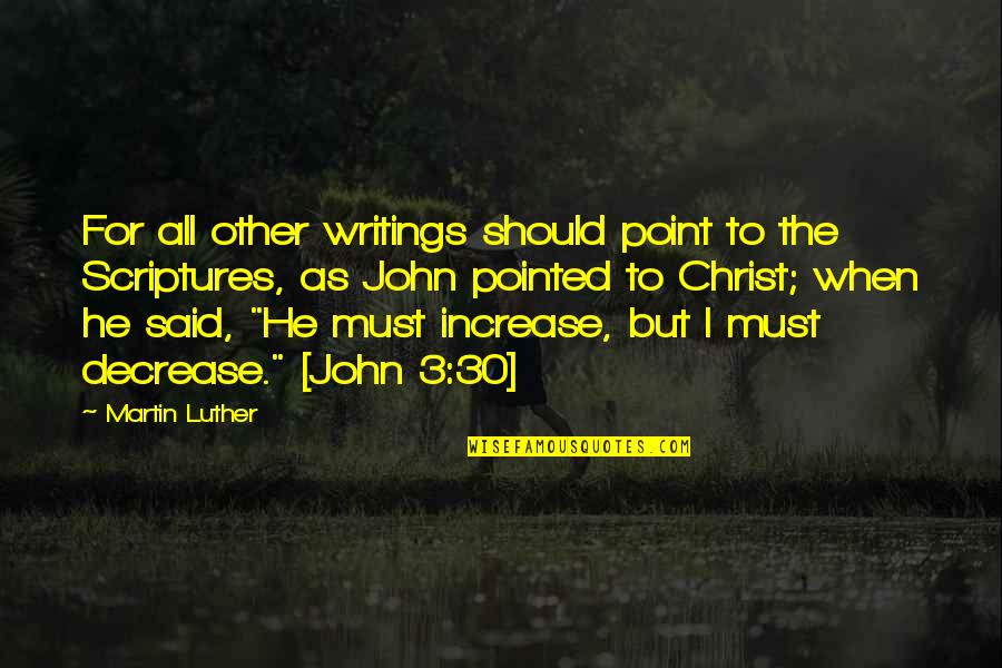 When He Said Quotes By Martin Luther: For all other writings should point to the