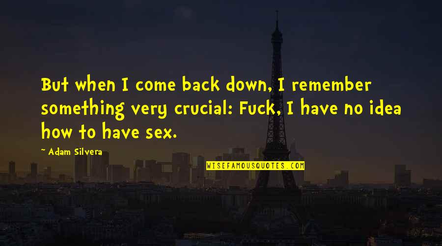 When I Come Back Quotes By Adam Silvera: But when I come back down, I remember