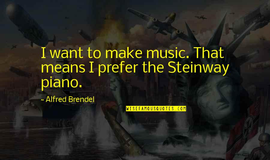 When I Saw You For The First Time Quotes By Alfred Brendel: I want to make music. That means I