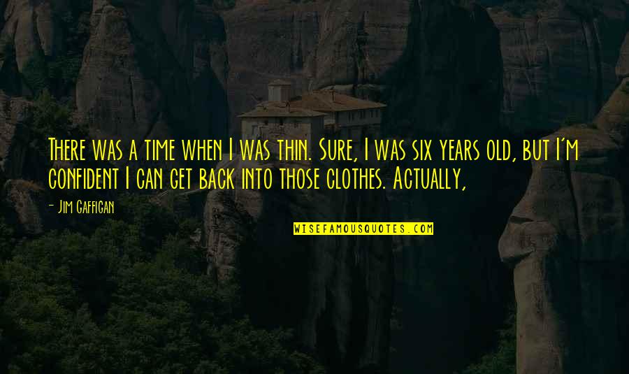 When I Was Thin Quotes By Jim Gaffigan: There was a time when I was thin.