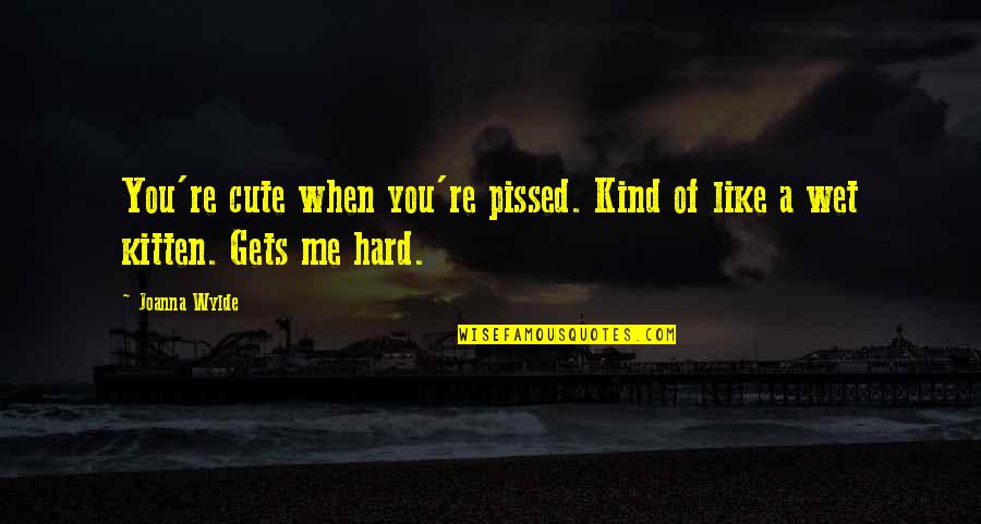 When It Gets Too Hard Quotes By Joanna Wylde: You're cute when you're pissed. Kind of like