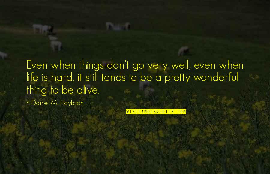 When Life Is Hard Quotes By Daniel M. Haybron: Even when things don't go very well, even