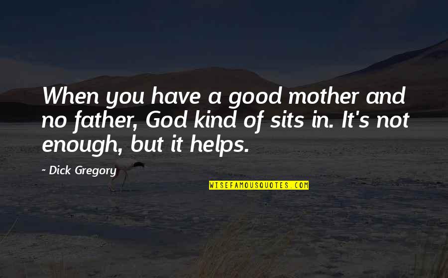 When Mother And Father Quotes By Dick Gregory: When you have a good mother and no When Mother And Father Quotes By Dick Gregory: When you have a good mother and no