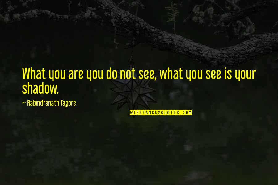 When Nightmares Become Reality Quotes By Rabindranath Tagore: What you are you do not see, what