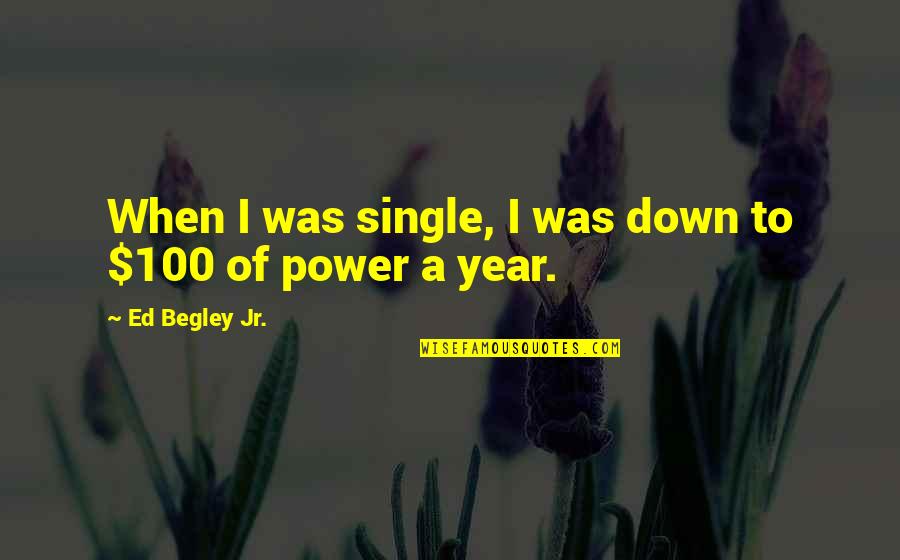 When Single Quotes By Ed Begley Jr.: When I was single, I was down to