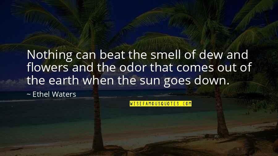 When The Sun Goes Down Quotes By Ethel Waters: Nothing can beat the smell of dew and
