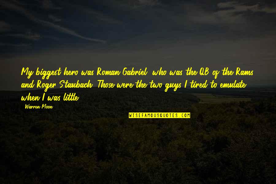 When You Are Tired Quotes By Warren Moon: My biggest hero was Roman Gabriel, who was