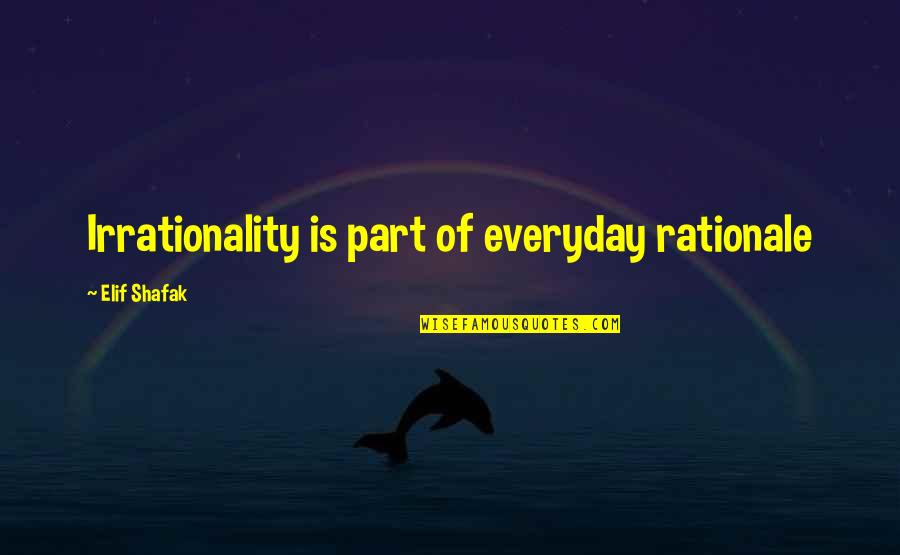 When You Cant Say What You Feel Quotes By Elif Shafak: Irrationality is part of everyday rationale