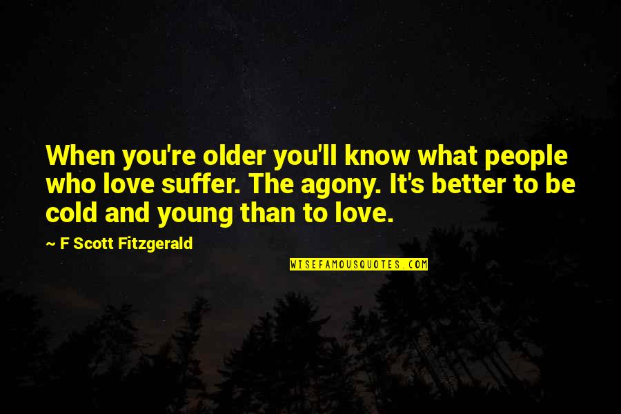 When You Know You're Better Quotes By F Scott Fitzgerald: When you're older you'll know what people who