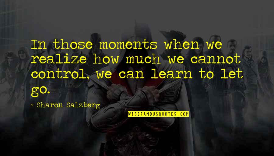 When You Learn To Let Go Quotes By Sharon Salzberg: In those moments when we realize how much