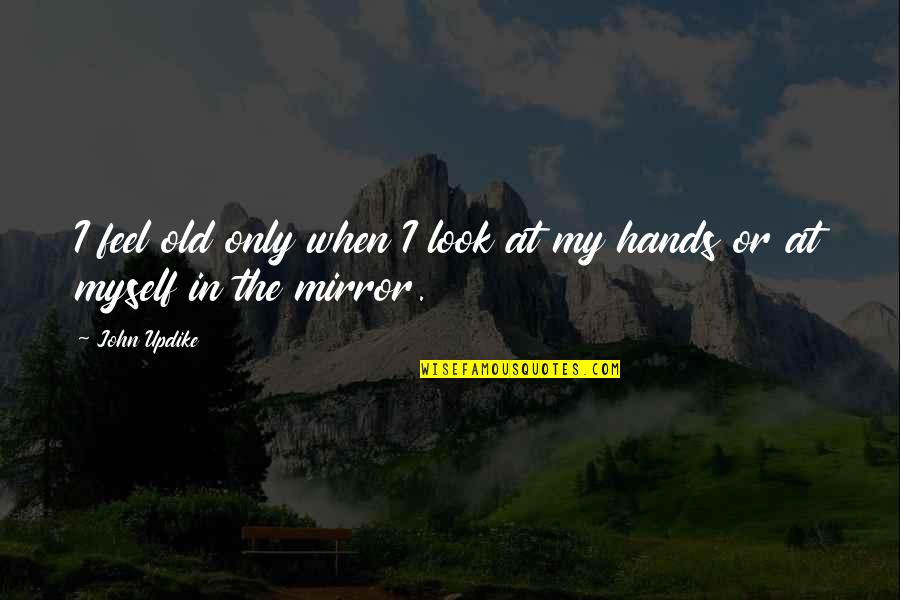 When You Look In The Mirror Quotes By John Updike: I feel old only when I look at