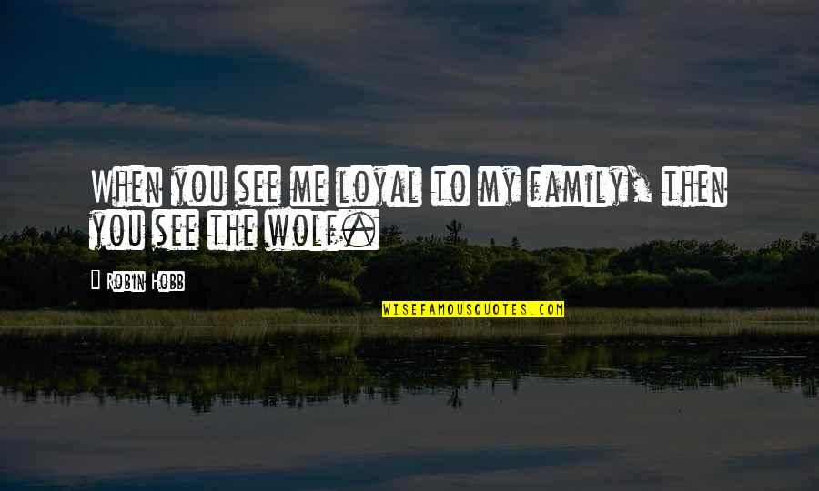 When You See Me Quotes By Robin Hobb: When you see me loyal to my family,