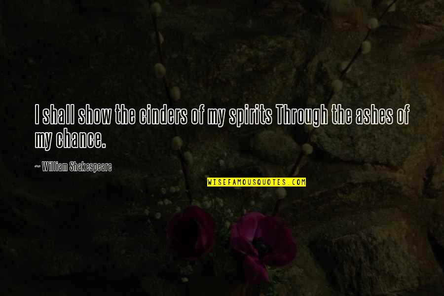 When Your Past Haunts You Quotes By William Shakespeare: I shall show the cinders of my spirits When Your Past Haunts You Quotes By William Shakespeare: I shall show the cinders of my spirits