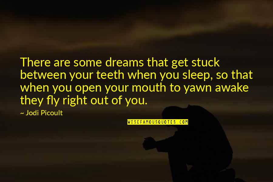 When Your Stuck Quotes By Jodi Picoult: There are some dreams that get stuck between