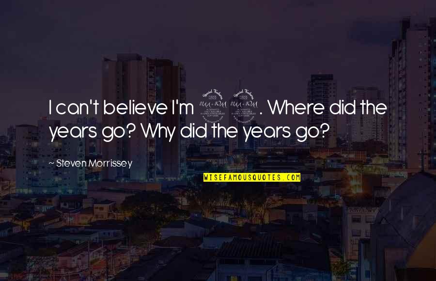 Where Did I Go Quotes By Steven Morrissey: I can't believe I'm 29. Where did the