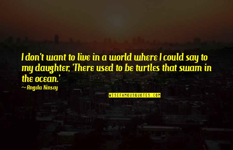 Where I Live Quotes By Angela Kinsey: I don't want to live in a world