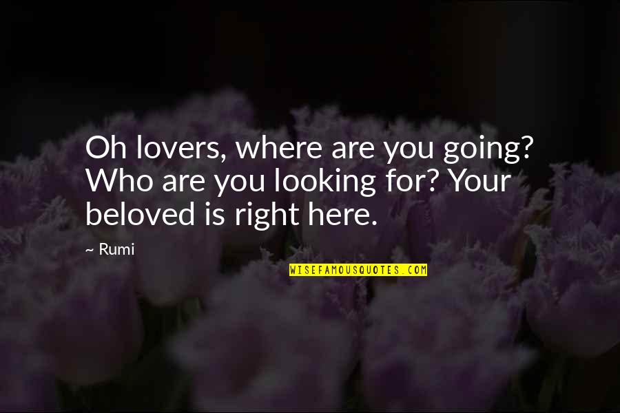 Where Is Here Quotes By Rumi: Oh lovers, where are you going? Who are