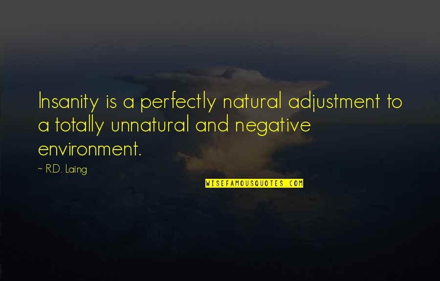 Where Should A Period Be Placed In Quotes By R.D. Laing: Insanity is a perfectly natural adjustment to a Where Should A Period Be Placed In Quotes By R.D. Laing: Insanity is a perfectly natural adjustment to a