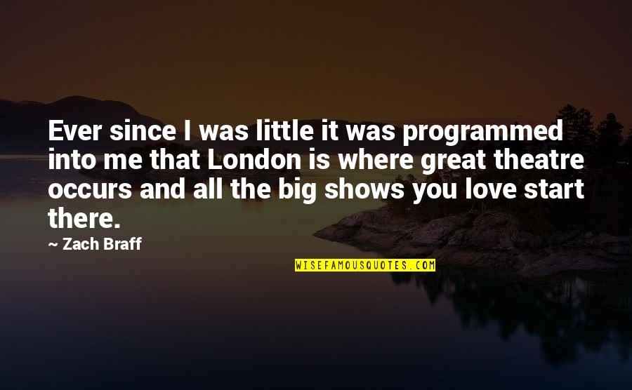 Where You Start Quotes By Zach Braff: Ever since I was little it was programmed