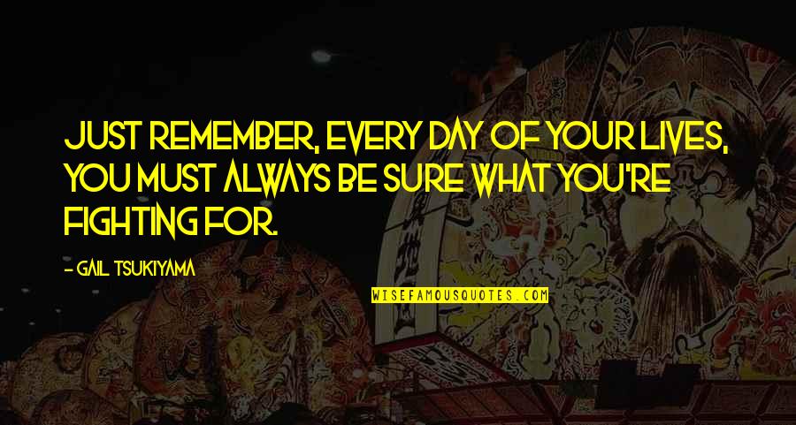 Whereabouts Synonym Quotes By Gail Tsukiyama: Just remember, Every day of your lives, you